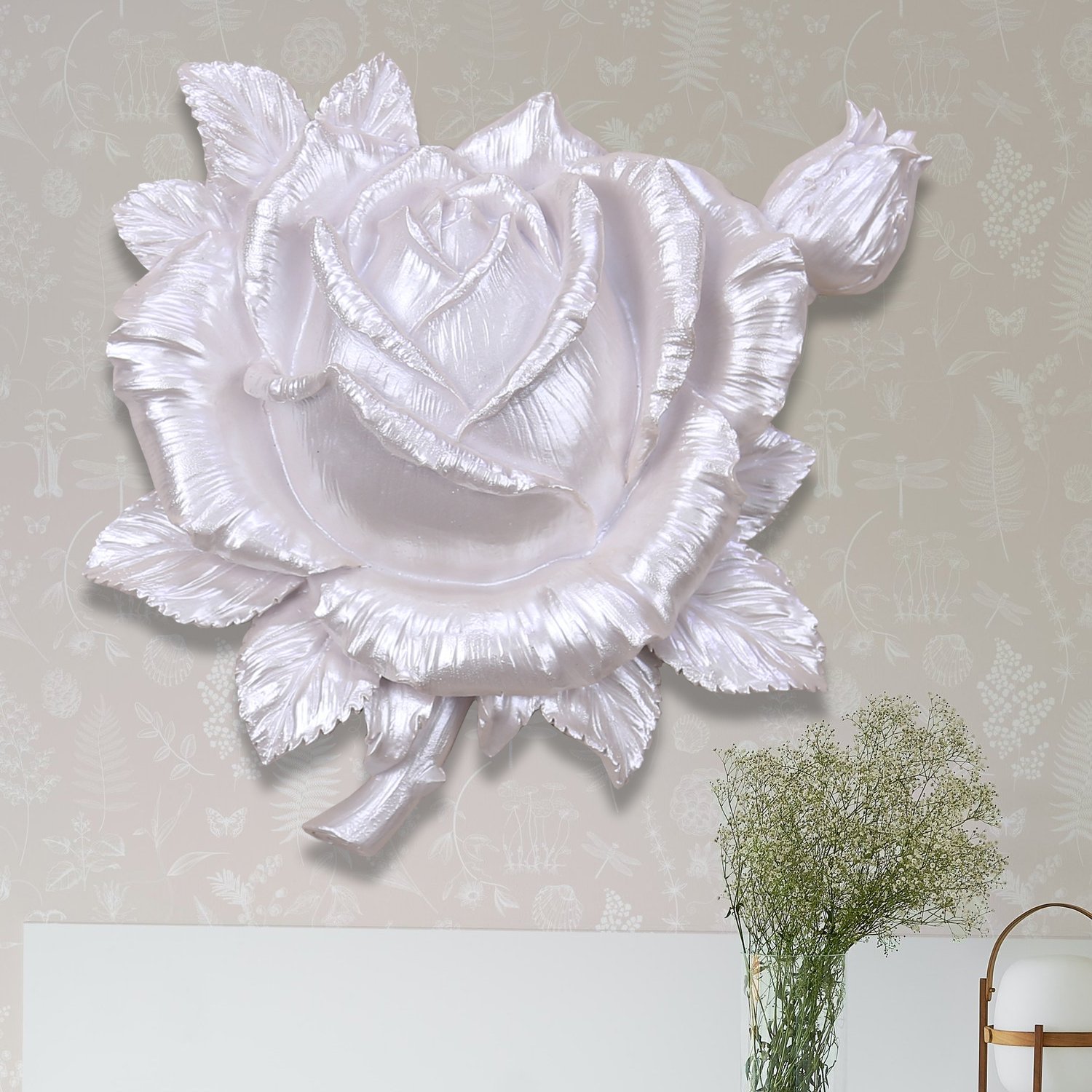 Roze Dekoratif Çiçek İnci