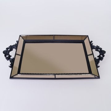 Julia Mirror Tray Black