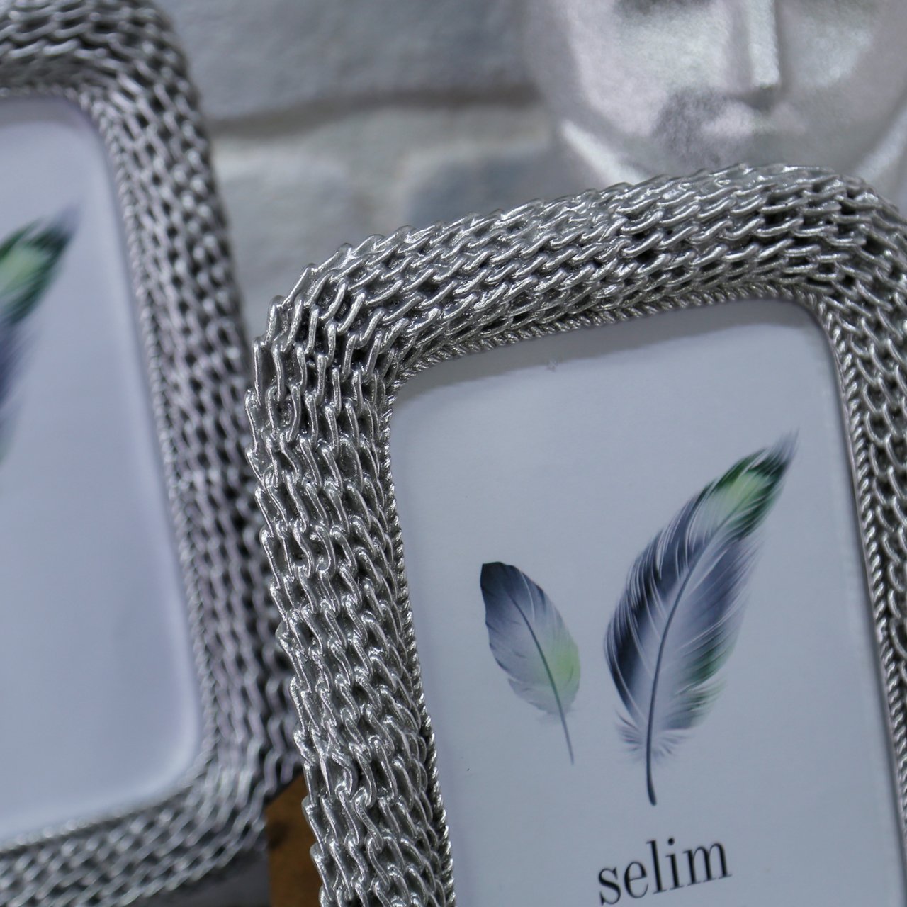 15x20 Chain Çerçeve Gümüş