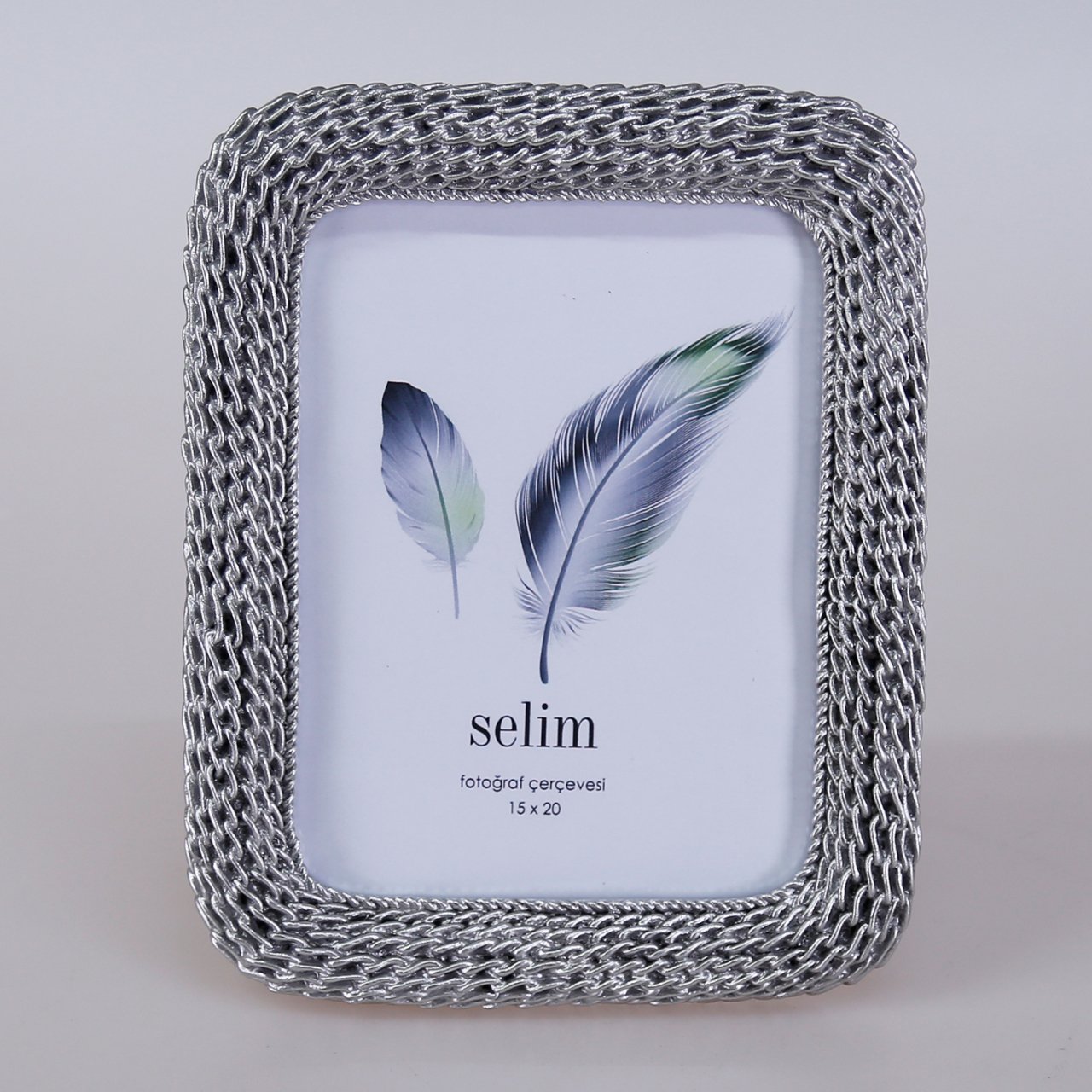 15x20 Chain Çerçeve Gümüş