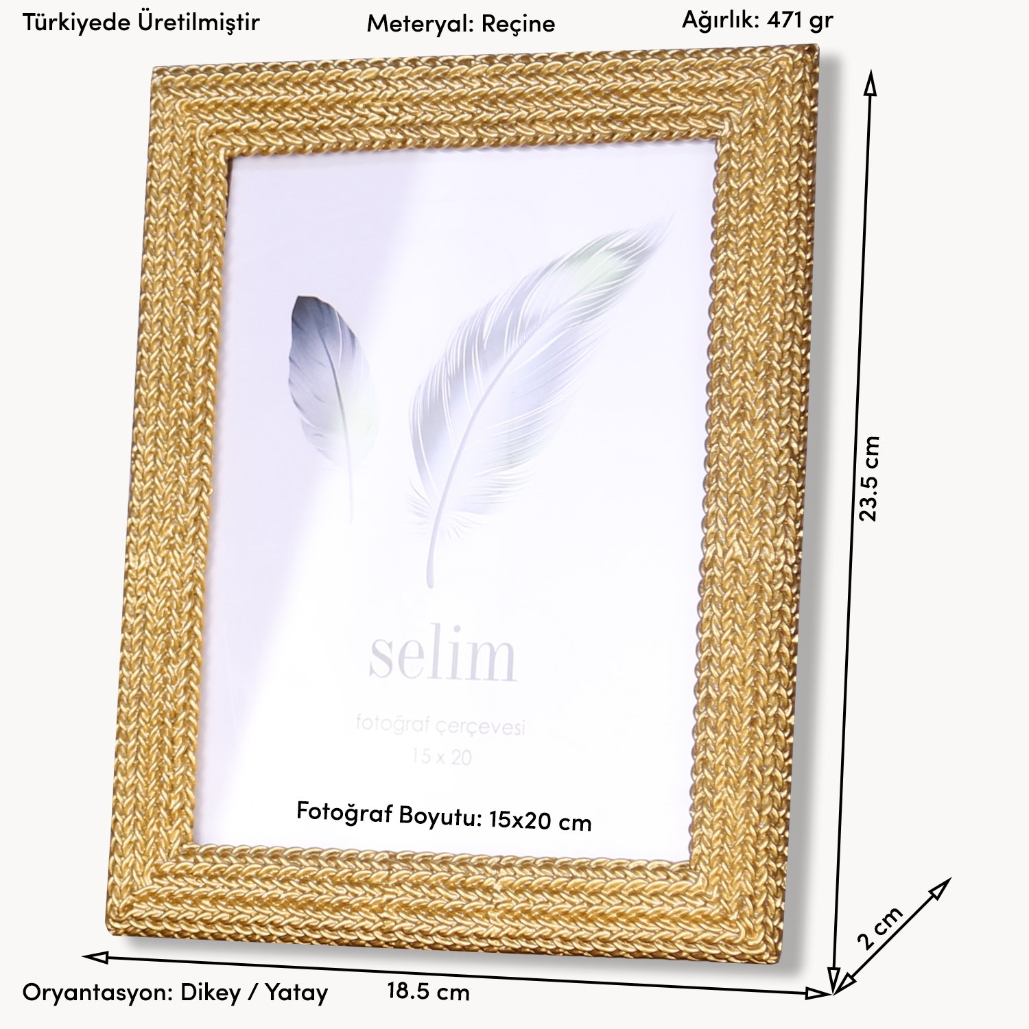 15x20 Lovisa Çerçeve Altın
