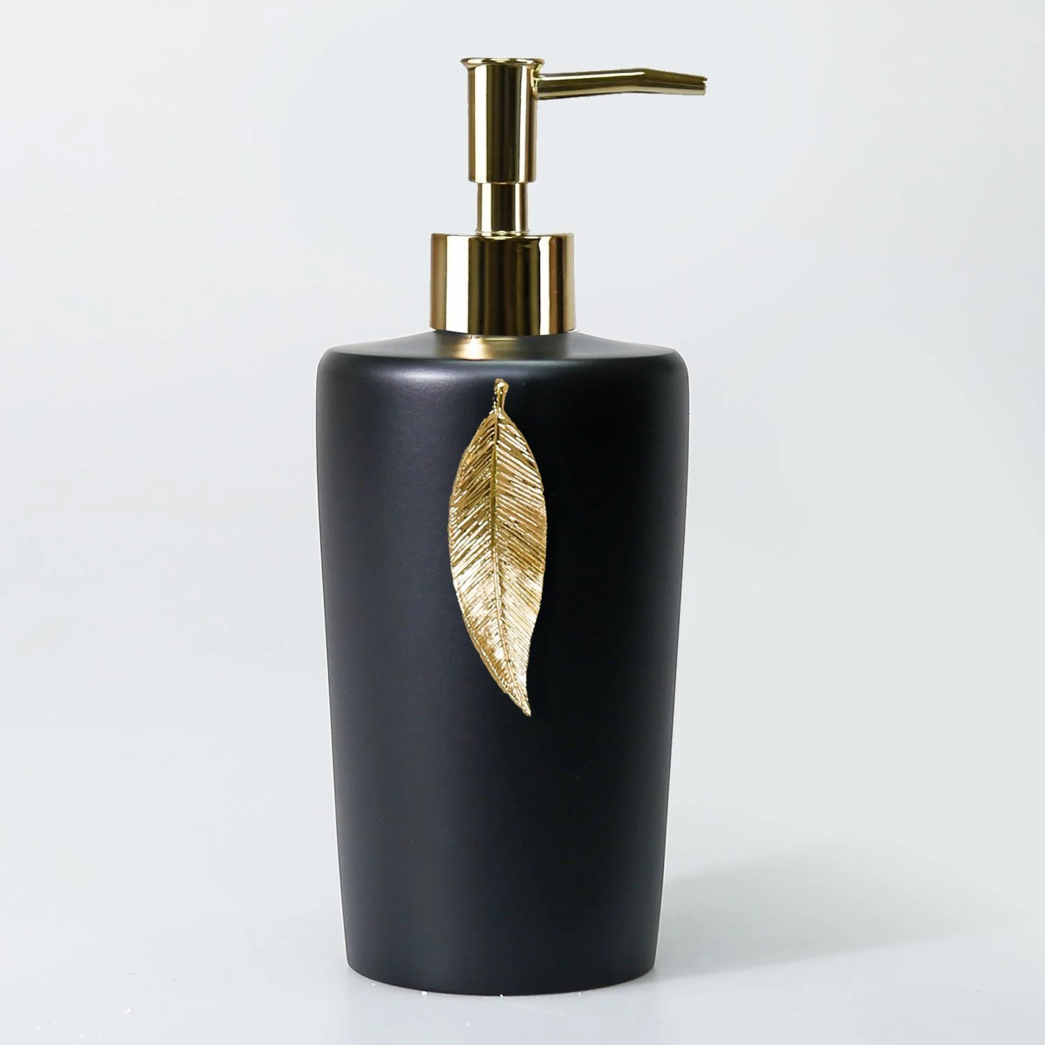 Leaf Banyo Seti Siyah-Altın
