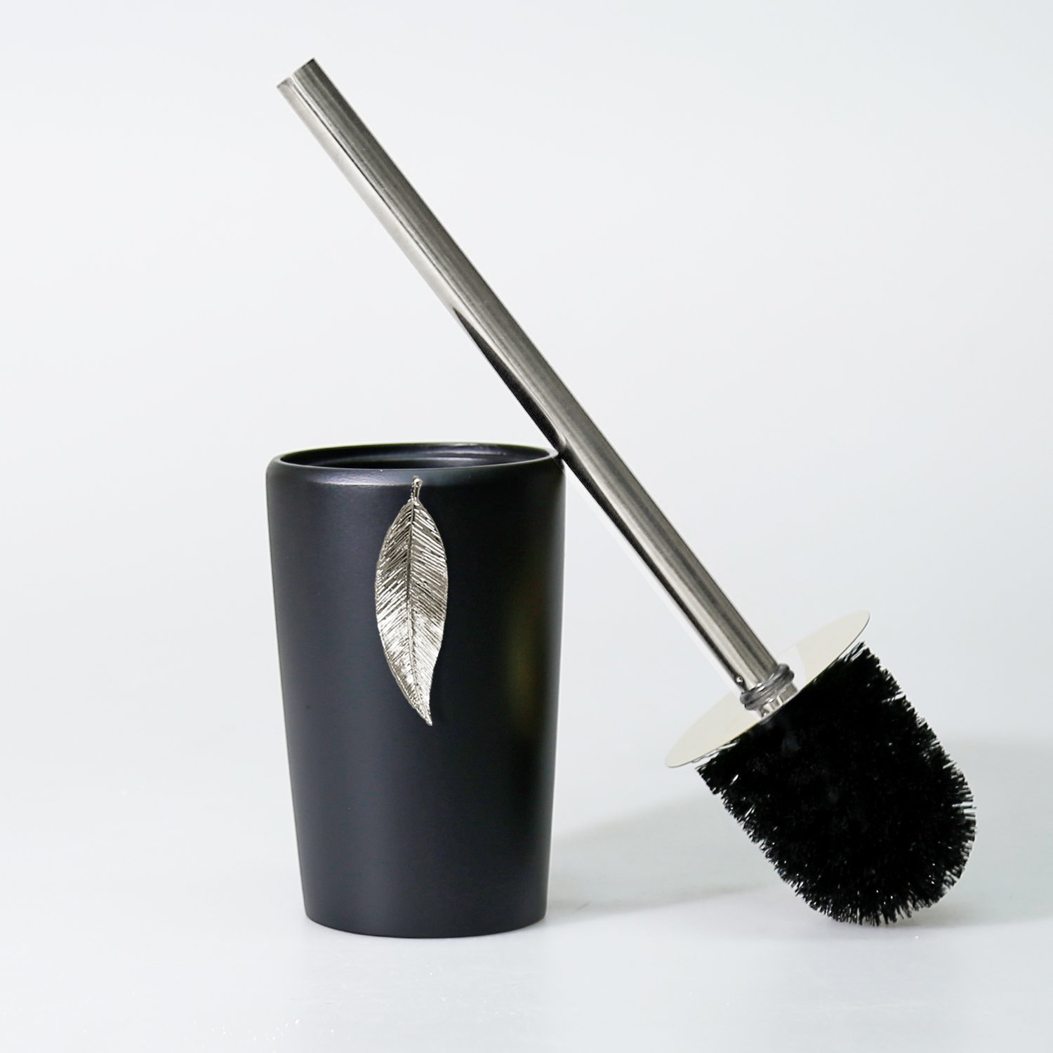 Leaf Bathroom Set Black-Silver Selim