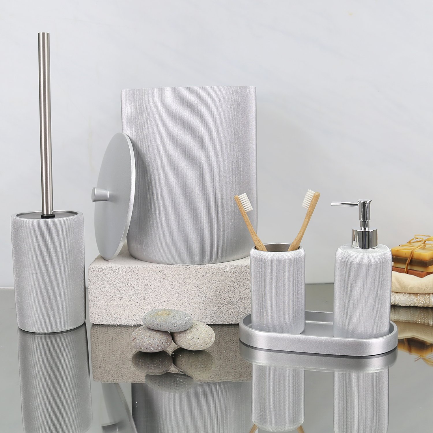 Rising Banyo Seti Gümüş
