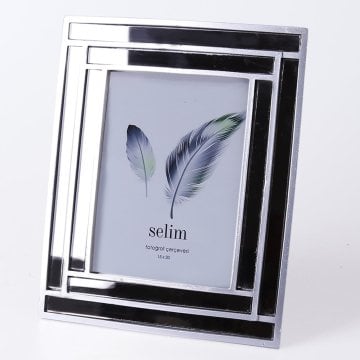 15x20 Lara Aynalı Çerçeve Gümüş
