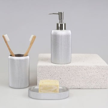 Rising 3 Parça Banyo Seti Gümüş