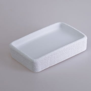 Linen Solid Soap Dispenser White