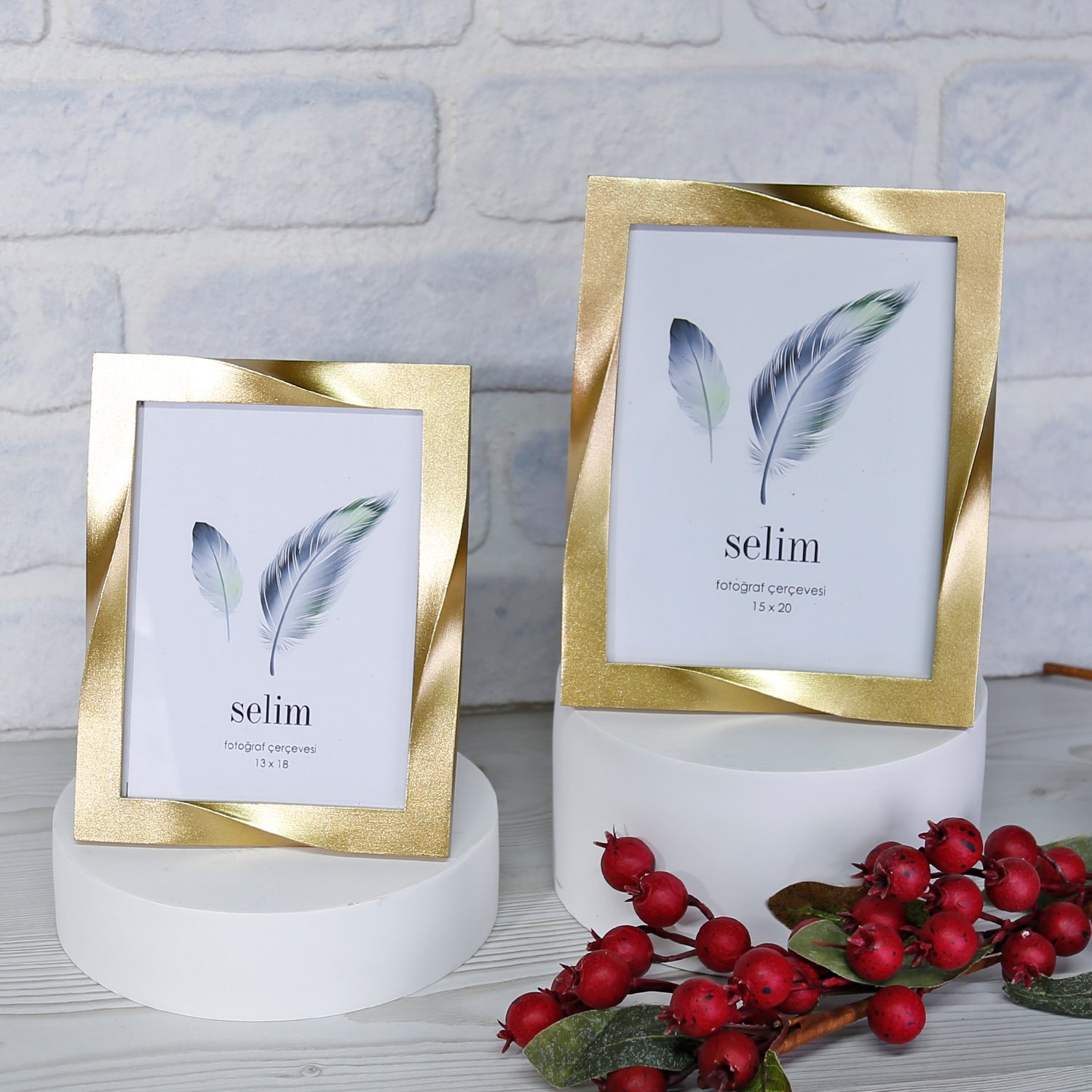 15x20 Curved Çerçeve Altın