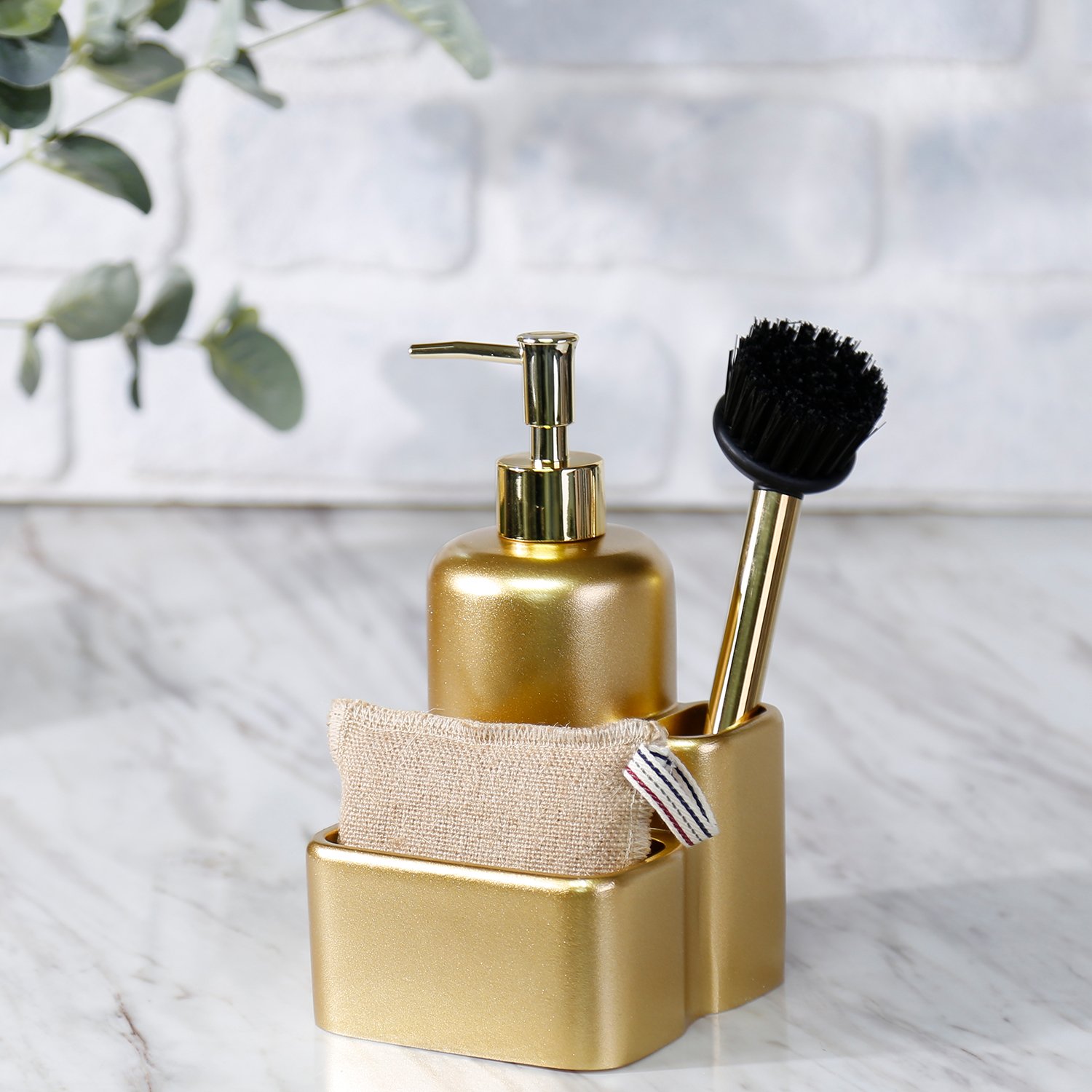 Leonis Brushed Liquid Sponge Holder Gold Selim