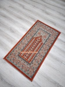 Halı Sarayı Halı Asya Namazlık Seccade İnce 10503O7 Kiremit Simli 65x115 cm