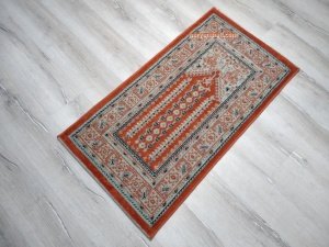 Halı Sarayı Halı Asya Namazlık Seccade İnce 10503O7 Kiremit Simli 65x115 cm