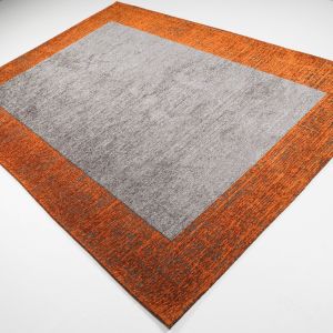 Eko Halı Capella CPL902 Antrasit Turuncu İnce Dokuma Halı 160x230 cm