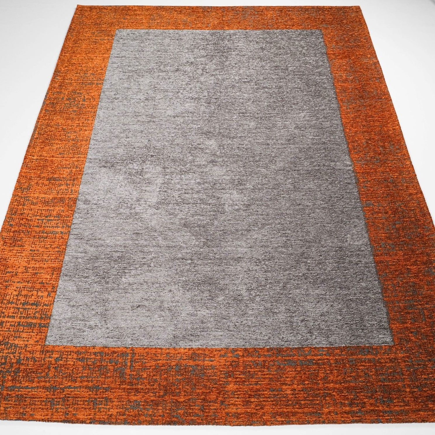 Eko Halı Capella CPL902 Antrasit Turuncu İnce Dokuma Halı 160x230 cm