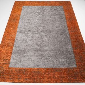 Eko Halı Capella CPL902 Antrasit Turuncu İnce Dokuma Halı 160x230 cm