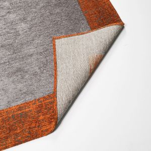 Eko Halı Capella CPL902 Antrasit Turuncu İnce Dokuma Halı 160x230 cm