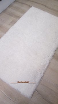 Doğuş Peluş Tavşan Tüyü 80x140cm Kaymaz Tabanlı Halı Beyaz
