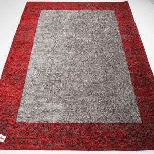 Eko Halı Capella CPL902 Antrasit Kırmızı İnce Dokuma Halı 160x230 cm