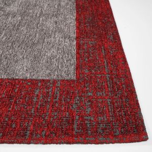 Eko Halı Capella CPL902 Antrasit Kırmızı İnce Dokuma Halı 160x230 cm