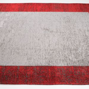 Eko Halı Capella CPL902 Antrasit Kırmızı İnce Dokuma Halı 160x230 cm