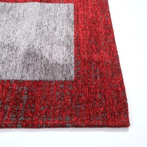 Eko Halı Capella CPL902 Antrasit Kırmızı İnce Dokuma Halı 160x230 cm