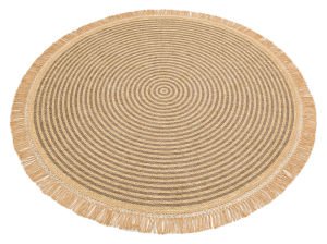BROOKLYN BRK 07 GREY Hasır Görünümlü Kaymaz Renkli Dokuma Modern Kilim