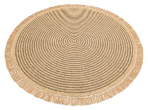 BROOKLYN BRK 07 GREY Hasır Görünümlü Kaymaz Renkli Dokuma Modern Kilim