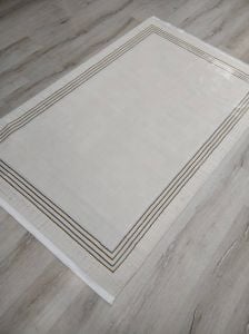 Eko Halı SATEEN LUX ST 905 KREM ALTIN Renk  Hav Toz Vermez Modern Halı 120 x 180 cm