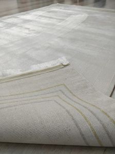 Eko Halı SATEEN LUX ST 905 KREM ALTIN Renk  Hav Toz Vermez Modern Halı 120 x 180 cm