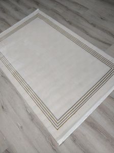 Eko Halı SATEEN LUX ST 905 KREM ALTIN Renk  Hav Toz Vermez Modern Halı 120 x 180 cm