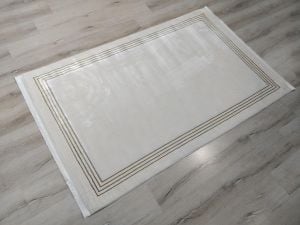 Eko Halı SATEEN LUX ST 905 KREM ALTIN Renk  Hav Toz Vermez Modern Halı 120 x 180 cm