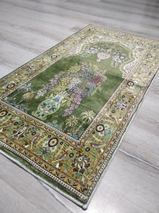 Bambu Halı Seccade SEC18 Yeşil Namazlık 70x110 cm