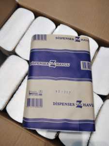 Hazel Soft  Z Katlama Dispenser Havlu Kağıt Çift Kat 120 Yaprak 12 li Paketli Koli