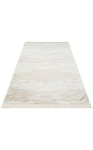 Eko Halı Sateen ST01 Krem Bej Hav Toz Vermez Yıkanabilir Kaymaz İnce Dokuma Modern Halı 80x300 cm