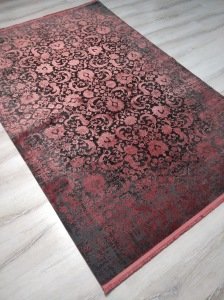 Eko Halı Cordoba DB02 Antrasit Burgundy Halı Yolluk80x300 cm