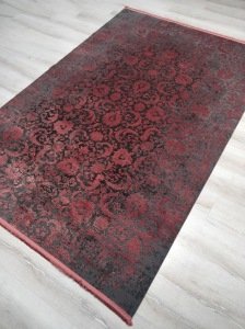 Eko Halı Cordoba DB02 Antrasit Burgundy Halı Yolluk80x300 cm