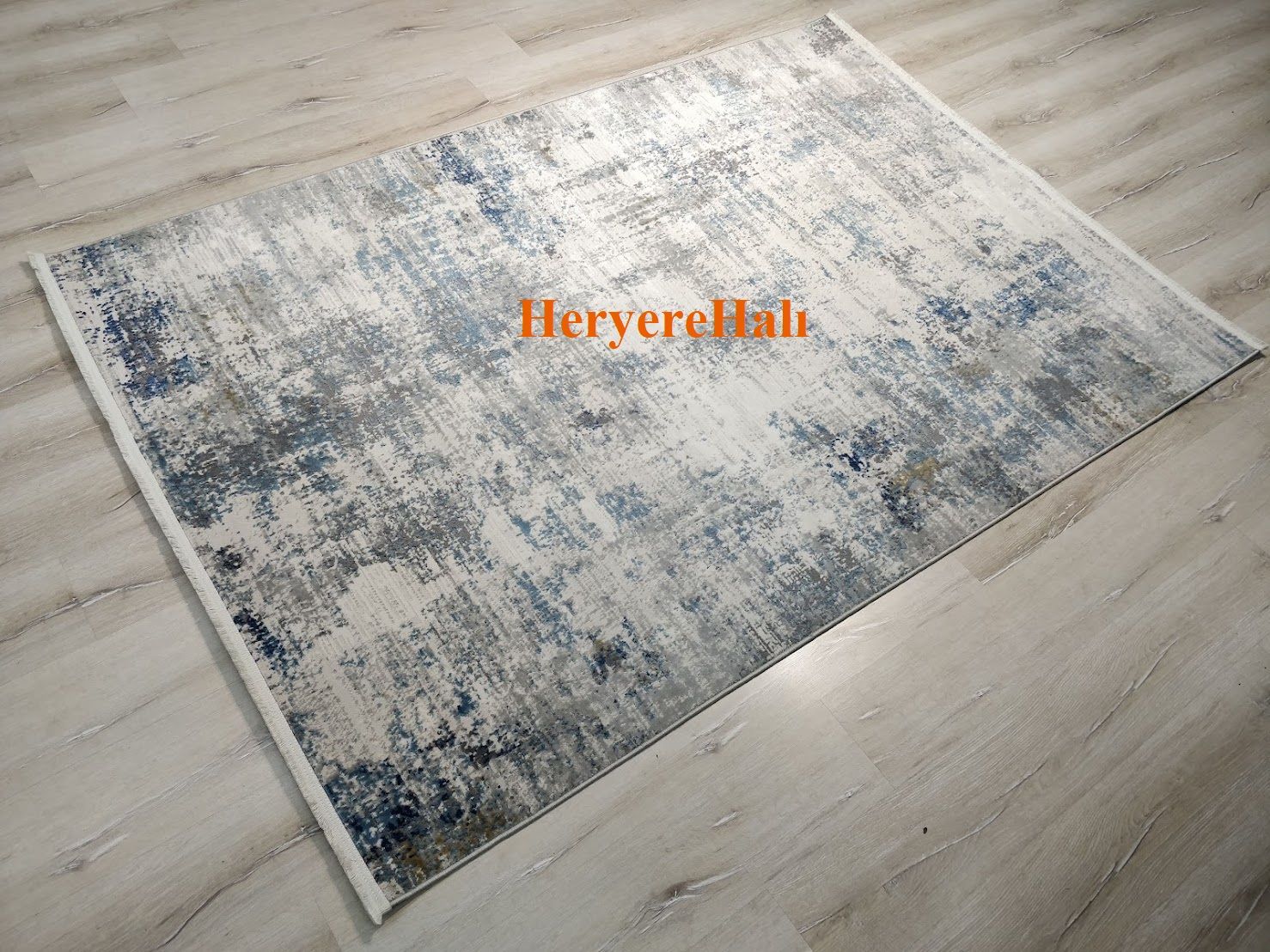 Eko Halı Lagos LGS09 Krem Mavi Salon Halısı 200x290 cm