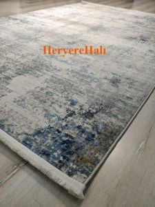Eko Halı Lagos LGS09 Krem Mavi Salon Halısı 200x290 cm
