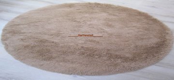 Doğuş Peluş Tavşan Tüyü 140x200cm Kaymaz Tabanlı Oval Halı