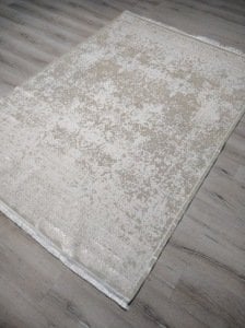 Yamalı Home Halı Perla 2401 Krem Kadife İnce Halı