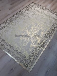 Bianca BNC01 Cream Gold Deri Halı 150x230 cm