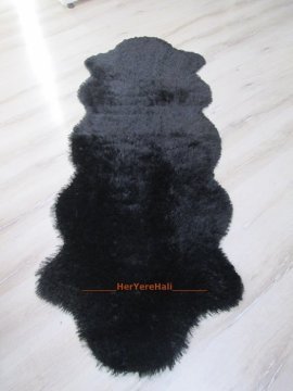 YAMALI home Peluş Tavşan Tüyü 70x200cm Kaymaz Tabanlı Post Halı
