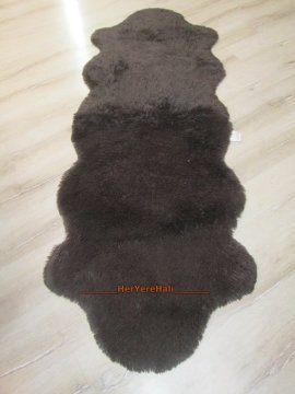 YAMALI home Peluş Tavşan Tüyü 70x200cm Kaymaz Tabanlı Post Halı