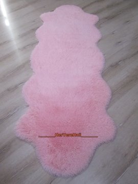 YAMALI home Peluş Tavşan Tüyü 70x200cm Kaymaz Tabanlı Post Halı