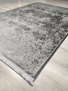 Yamalı Home Halı Perla 2401 Gri Kadife İnce Halı