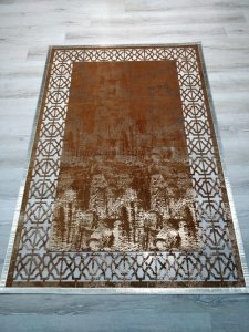 Deri Tasarım Halı R1006-RV09 Tarçın Kahve 120x180 cm