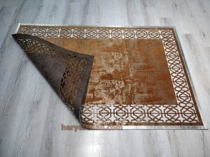 Deri Tasarım Halı R1006-RV09 Tarçın Kahve 120x180 cm