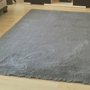 Yamalı Home Tavşan Tüyü Gri 100x300 cm Peluş Halı