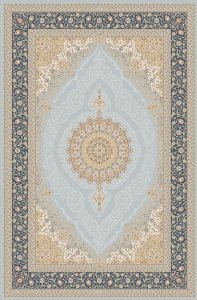 Türkmen Halı İpek Hereke 4591Mavi Salon Halısı 160x230 cm