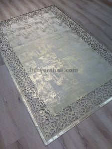 Bianca BNC01 Cream Gold Deri Halı 120x180 cm