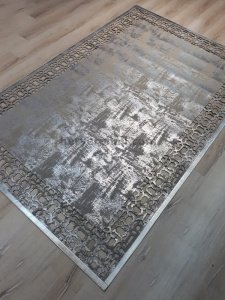 Bianca BNC02 Grey Silver Gri Deri Halı 120x180 cm